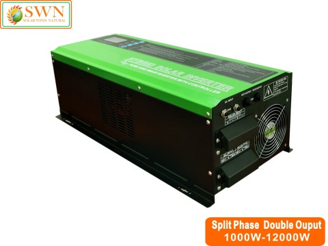 3KW5KW6KW8KW10KW12KW 110VAC/220VAC or 120V/240V  Dual output Split Phase Inverter